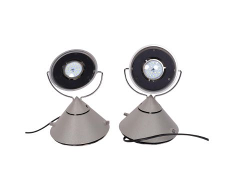 F.A. PORSCHE for ARTEMIDE - a pair of Litech Mikado post-modern spotlights, each with maker's label, fitted with LED spot lam