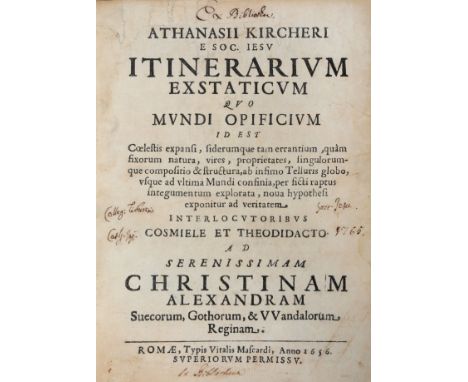 Kircher Athanasius. Itinerarium Exstaticum quo Mundi Opificium id est Coelestis expansi, siderumque tam errantium, quam fixor