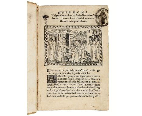 Incunabolo. Bernardus Claraevallensis, santo. Modus bene vivendi in christianam religionem [Italiano]. Sermoni necessarii al 