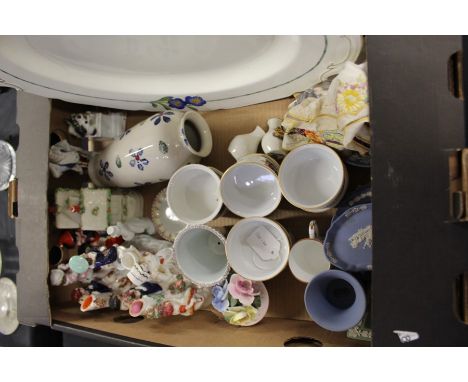Staffordshire spill vases, Royal Worcester ramekins, Wedgwood jasperware etc. (qty)