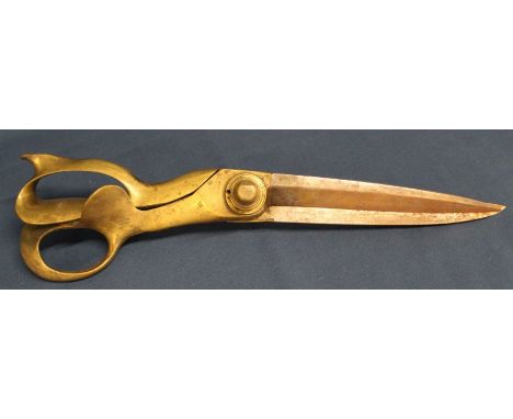 Pair of T Wilkinson &amp; Son brass handled tailor's scissors L 40cm