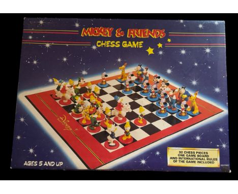 Mickey and Friends Chess Game, 32 chess pieces One Game Board and international rules of the Game included, in original box. 
