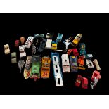 Toy collection, Matchbox Super Kings Team Honda, Corgitronics Police Land rover, Dinky Motor