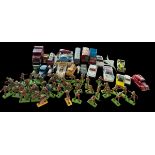 Toy collection, Toy Soldiers, Corgi Chipperfield's Circus van, Corgi Esso Ford, Corgi BMW M1, City