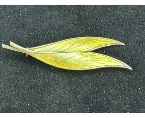 David Anderson Norwegian 925 silver & enamel pin brooch 