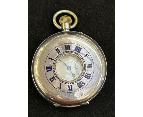 Silver cased pocket watch with inscription to back case Cinderella xmas pantomime tour Coing 1918 presented to S G T .R.Cowgi