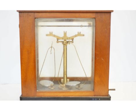Cased set of precision scales 