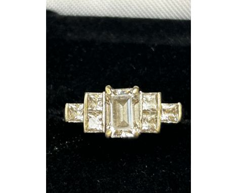 9ct gold art deco style ring 3.6g Size O 