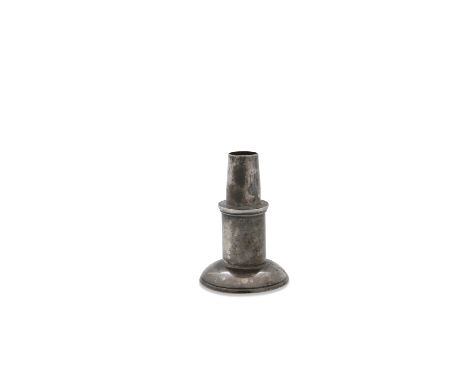 AN IRISH PROVINCIAL GEORGIAN PLAIN NOZZLE FROM A CANDLESTICK, Cork c.1740, mark of George Hodder, (c.60g). 7.5cm