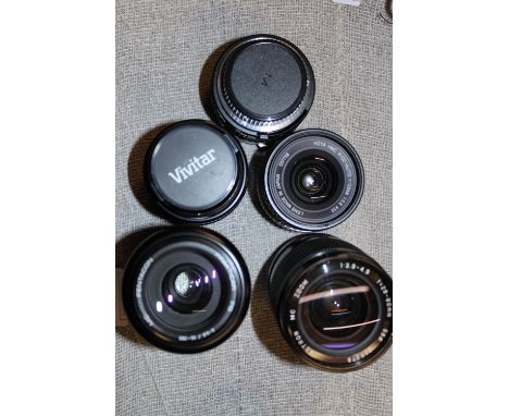 A selection of assorted camera lenses 