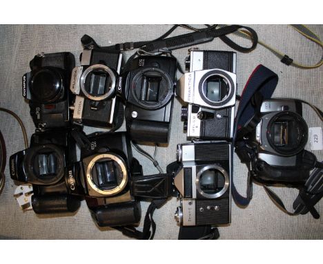 A selection of assorted camera bodies 