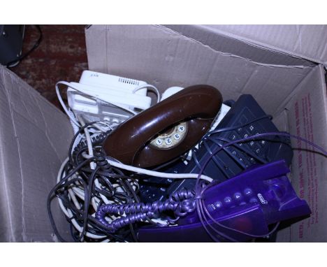 A selection of vintage telephones. Postage unavailable 