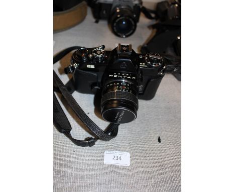 A Pentax ES camera 
