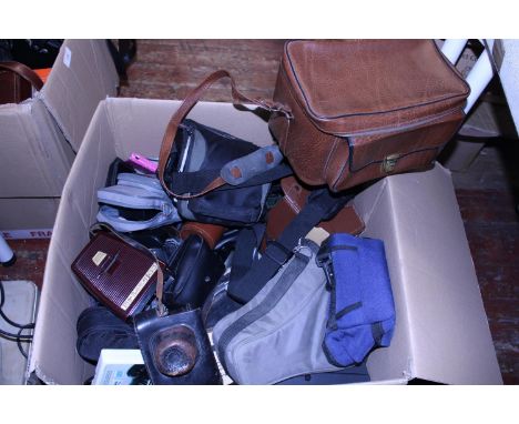 A large job lot of vintage camera cases &amp; accessories etc. Postage unavailable 