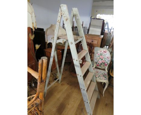 Vintage set of Decorators step ladders. Wooden made in very good condition.   See photos.  S2