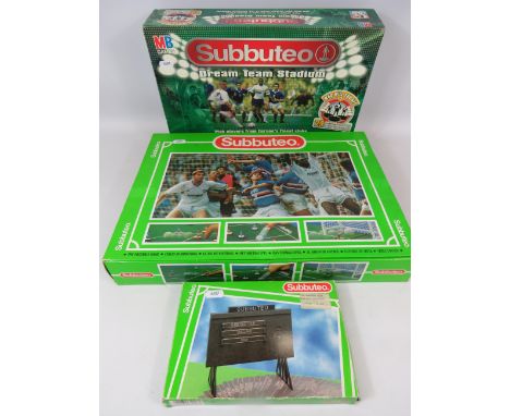 Two Subbuteo sets plus a score board. All boxed. See photos. 