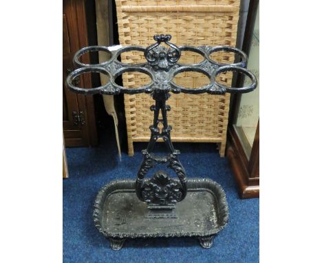 Lovely Victorian Cast Metal stick stand in excellent condition.   H:28 x W:18 x D:9 Inches. See photos.  S2