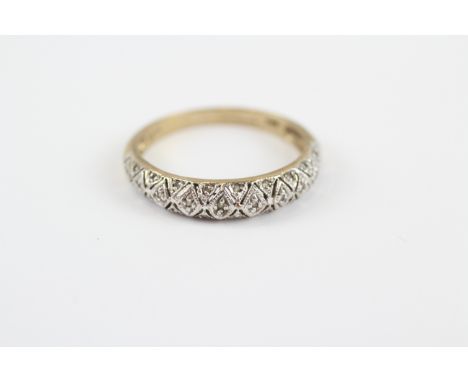 9ct Gold Vintage Diamond Set Band Ring (1.8g) 2030918
