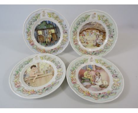 4 Royal Worcester Compton Woodhouse " The Peter pan collection" plates.