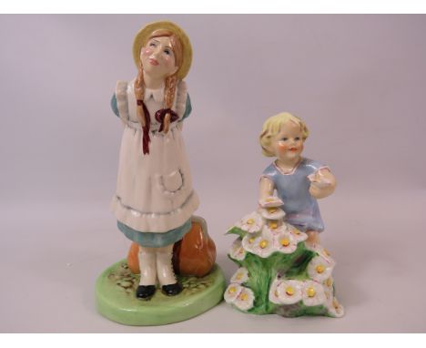 Royal Doulton figurine Pollyanna HN2965 &amp; Royal Worcester figurine May 3455.