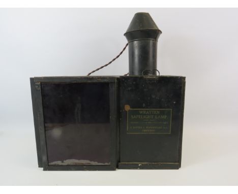 Antique Wratten photography dark room Safe light lamp.
