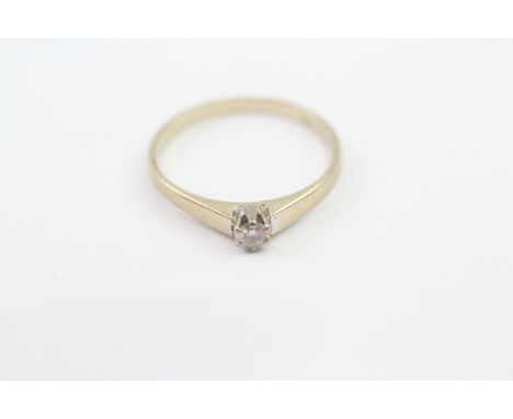 9ct Gold Round Brilliant Cut Diamond Single Stone Ring (1.5g) 2011788