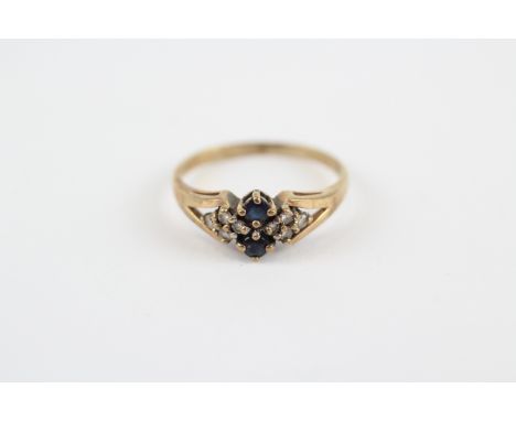 9ct Gold Vintage Sapphire And Diamond Set Dress Ring (1.4g) 2030920