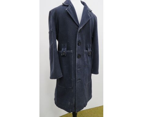 Vintage Mens Armani Jeans long denim jacket, size 34.