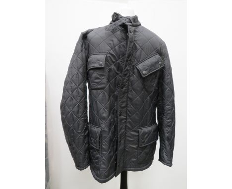 Mens grey quilted Barbour jacket size large, very light use.