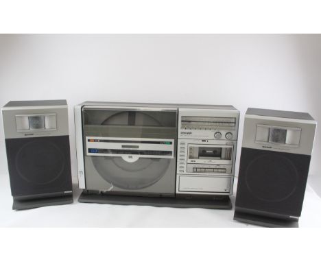 Sharp VZ-3000E Stereo System Upright Record Player Really nice Sold as Ornamental / Decorative / Production Use Items are in 