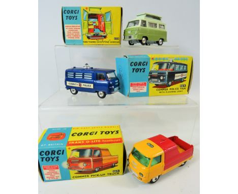 Three vintage Corgi Die cast models.  Models 465, 464, 420.  All in excellent condition with original boxes.   See photos for