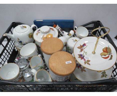Over 35 pieces of Royal Worcester Evesham dinnerware.