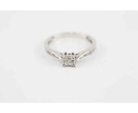 9ct White Gold Diamond Set Dress Ring (1.6g) 2030917