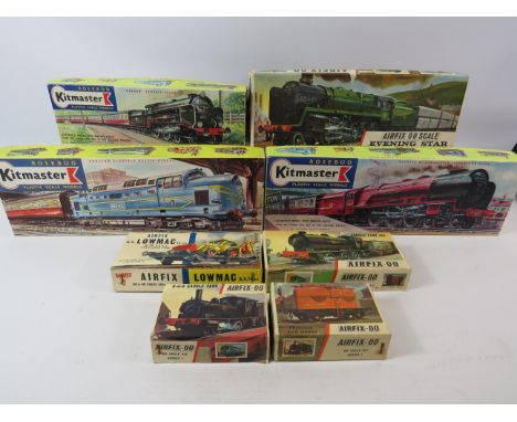 Eight plastic scale model kits by Airfix and Kitmaster. All boxed and believed to be complete ,  see photos. 