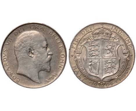 British Coins, Edward VII, halfcrown, 1904, bare head r., rev. crowned shield of arms within Garter (S.3980; ESC.749; Bull 35