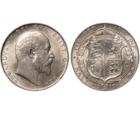 British Coins, Edward VII, halfcrown, 1910, bare head r., rev. crowned shield of arms within Garter (S.3980; ESC.755; Bull 35