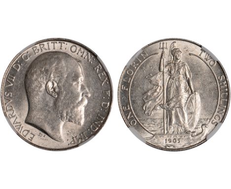 British Coins, Edward VII, florin, 1905, bare head r., rev. Britannia standing (S.3981; ESC.923; Bull 3581), certified and gr