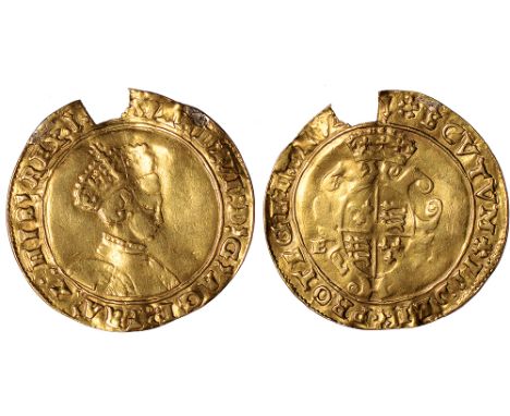 British Coins, Edward VI, second period, half sovereign, Southwark mint, mm. arrow (1547-1548), crowned young bust r., rev. c