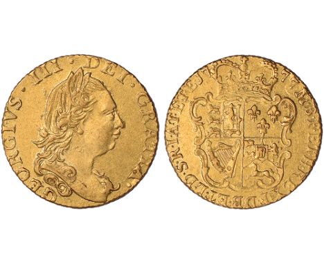 British Coins, George III, half guinea, 1777, fourth laur. head r., rev. crowned shield of arms (S.3734), very fine or better