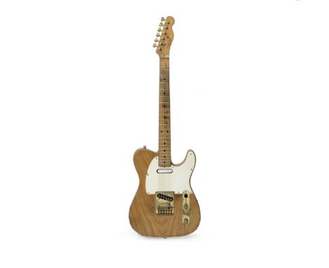 Status Quo: Alan Lancaster's Schecter Telecaster-Style Guitar,circa 1979,all-natural wood finish, single cutaway body, two re