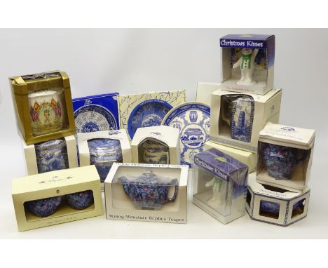 Collection of Ringtons boxed teaware and ceramics incl. Millennium Castle Jar, Maling Miniature Replica Teapot, Chintz sugar 