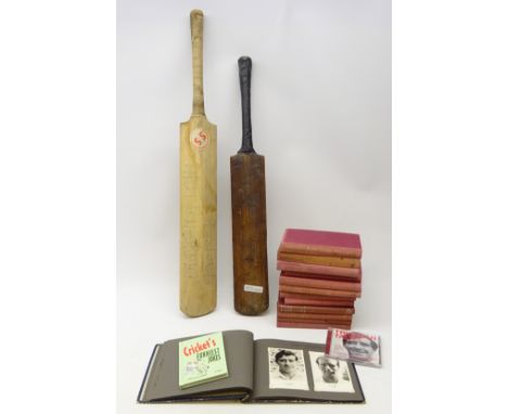 1950s County Cricketers multi-signed bat incl. John Hampshire, Geoffrey Boycott, Malcolm Scott, John Snow, Derek Underwood et