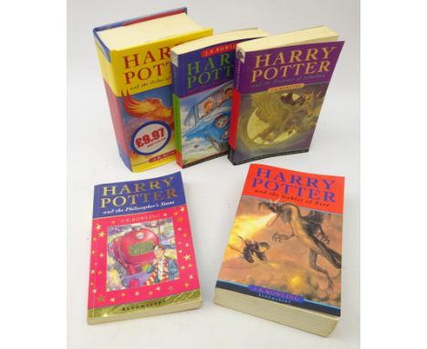 Rowling J.K.: Harry Potter, some first editions, Order of the Phoenix hardback, others paperback (5)
