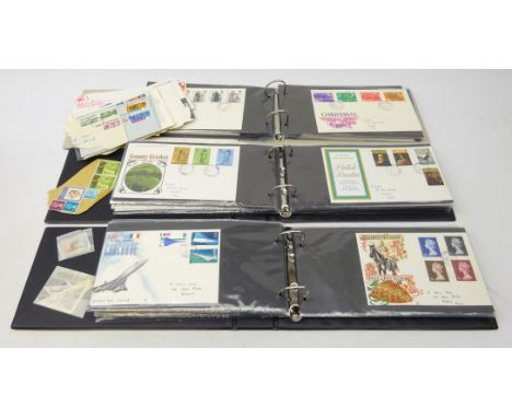Collection of Great British first day covers in three ring binder albums