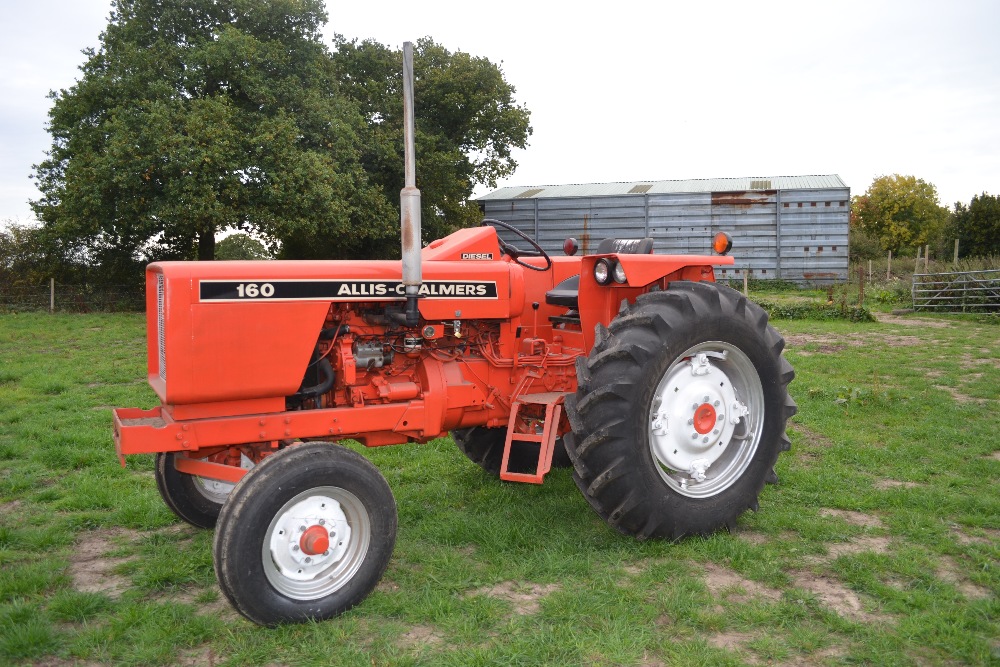 Allis Chalmers 160 Diesel 2WD tractor. Serial number 0144840D. 14.9-28 ...