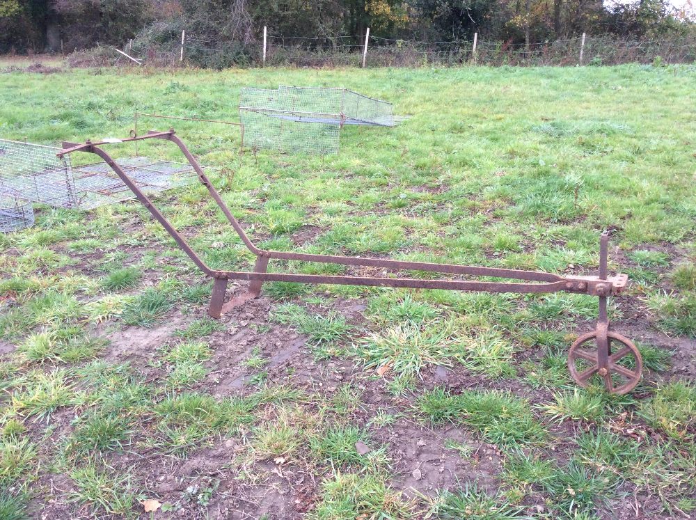 Horsedrawn scoop hoe.