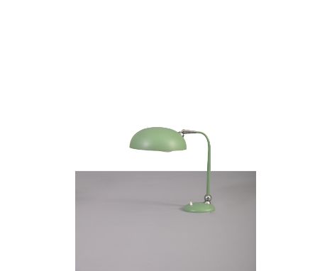 DESK LAMP A 1960s green enamel Italian desk lamp, 44cm (h)