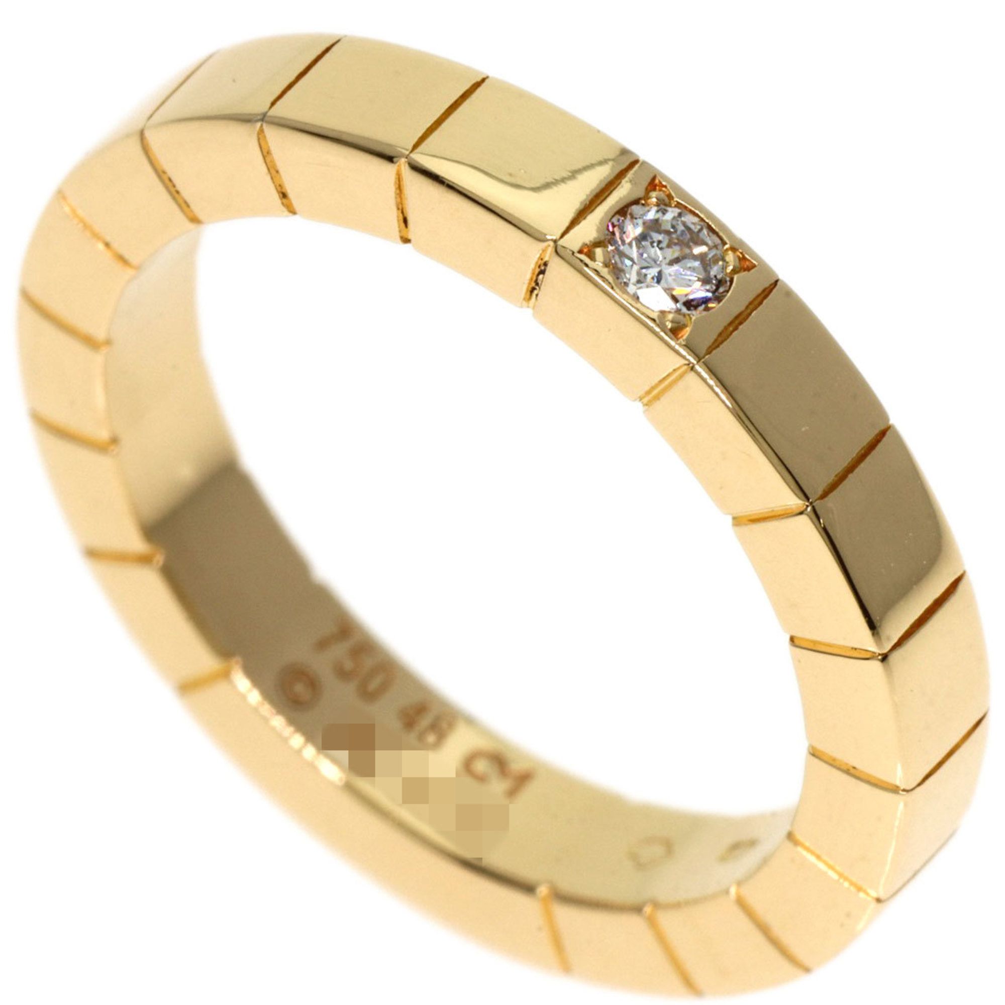 Cartier Lanier 1P Diamond #48 Ring 18K Yellow Gold Women's CARTIER