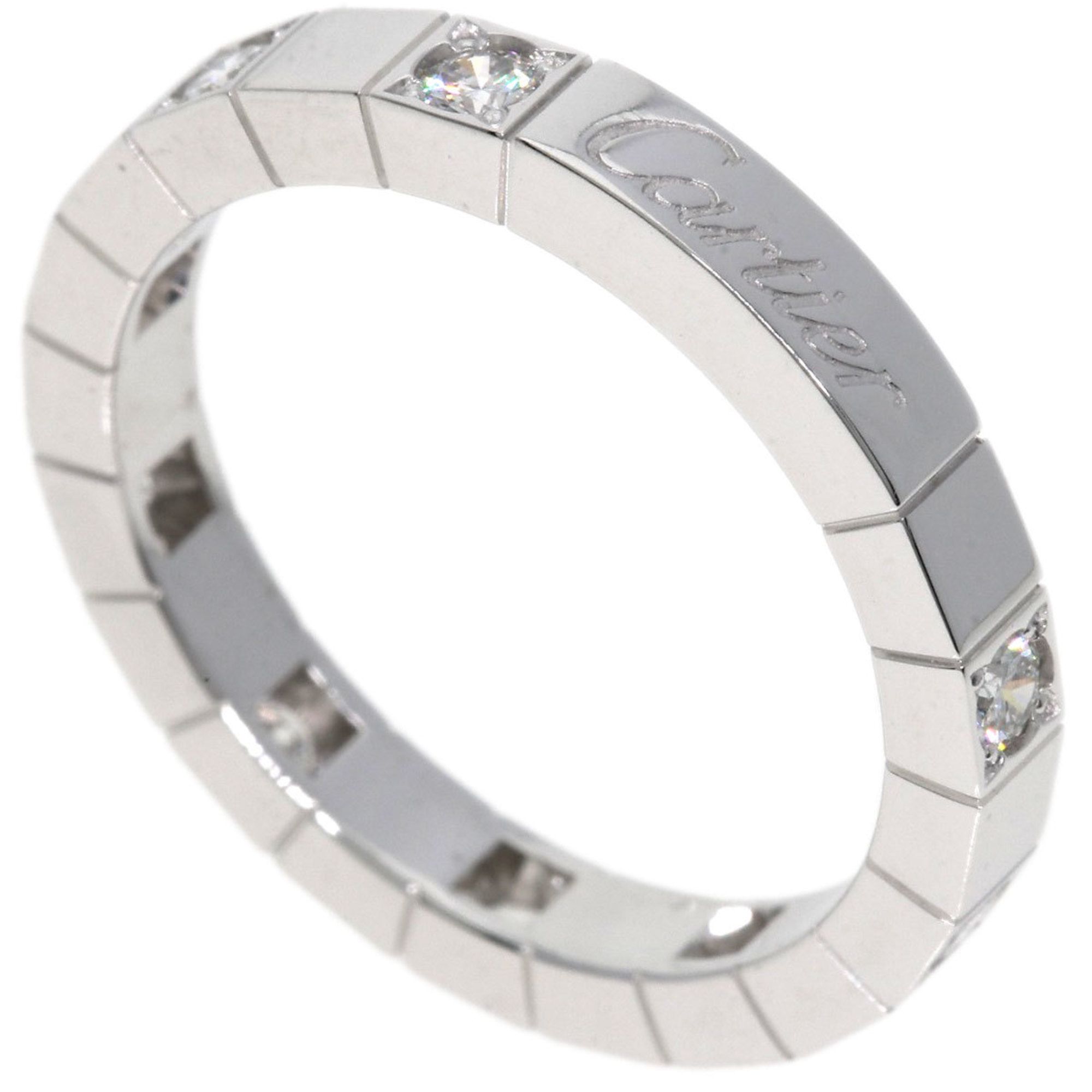 Cartier Lanier Half Diamond #54 Ring 18K White Gold Women's CARTIER