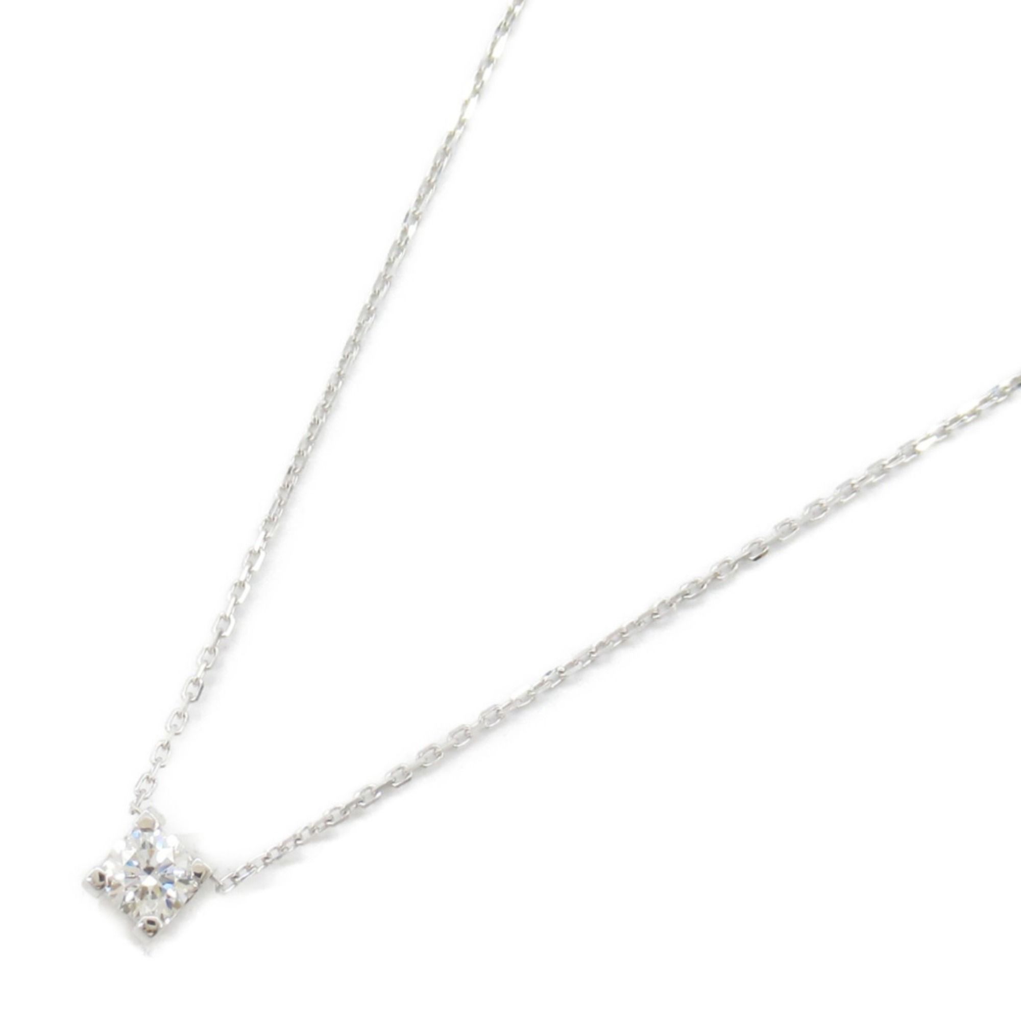 CARTIER C de Cartier Necklace 18KWG (White Gold) Diamond Ladies Clear